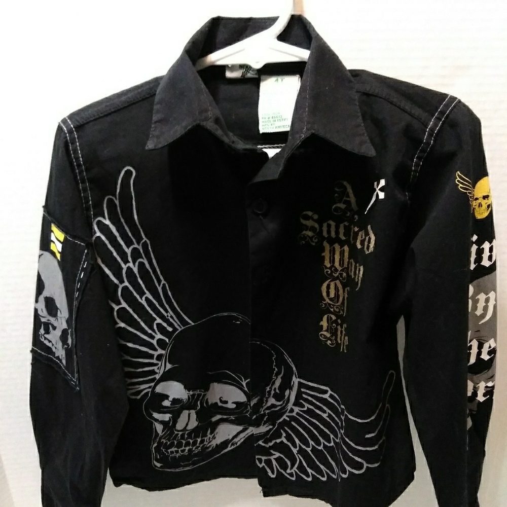 Toddler Sz (4 ) Long Sleeve Button Down Shirt